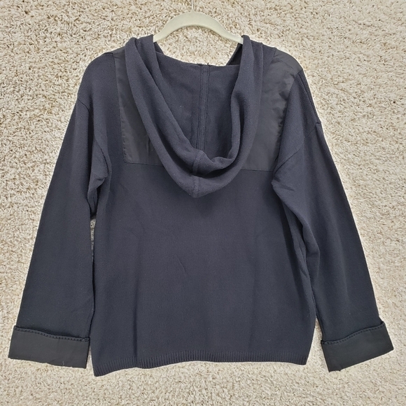 Soft Surroundings women US Small black hoodie sweater top wool blend Ellison - Picture 5 of 12